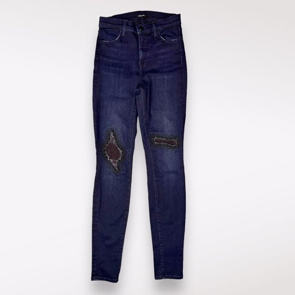 J Brand Maria High-Rise Skinny Jeans Patched Denim Stretch 26 - Picture 1 of 10